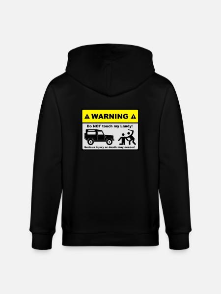 Do not touch my Landy! - Stanley/Stella Unisex Bio-Kapuzenjacke CULTIVATOR - Schwarz
