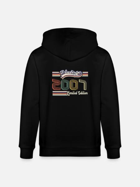 Originale 2007 Vintage edition Retro Compleanno - Felpa con cappuccio ecologica unisex CULTIVATOR di Stanley/Stella - nero