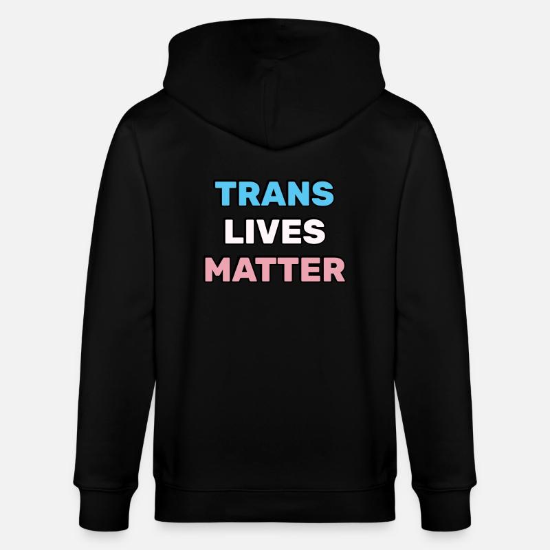 Trans-Leben zählen - Transgender Pride - Stanley/Stella Unisex Bio-Kapuzenjacke CULTIVATOR  - Schwarz