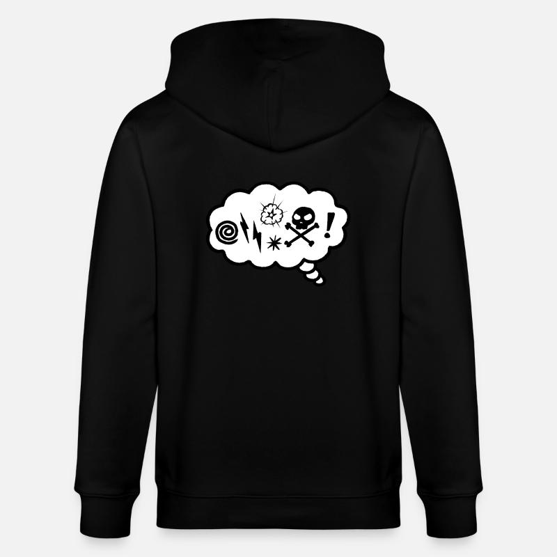Bulle de pensée en colère - Veste à capuche bio CULTIVATOR Stanley/Stella Unisexe - noir