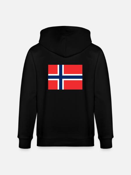 Drapeau Norvège - Veste à capuche bio CULTIVATOR Stanley/Stella Unisexe - noir