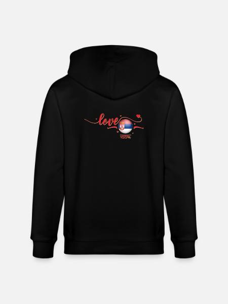 Love Serbien - Serbia - Stanley/Stella Unisex Bio-Kapuzenjacke CULTIVATOR  - Schwarz