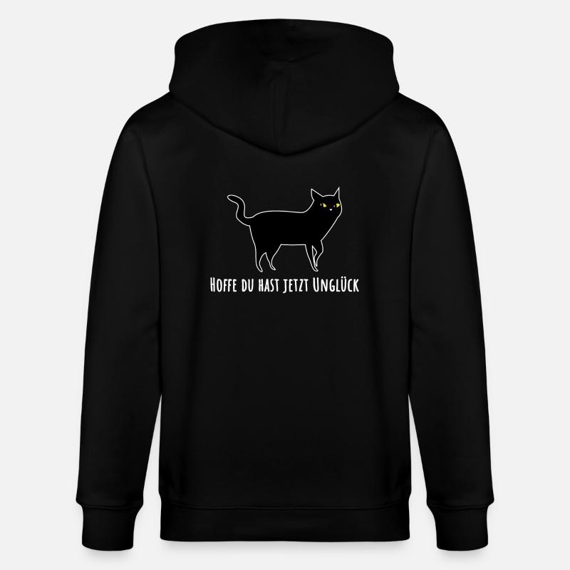 Chat noir avec malchance - Veste à capuche bio CULTIVATOR Stanley/Stella Unisexe - noir
