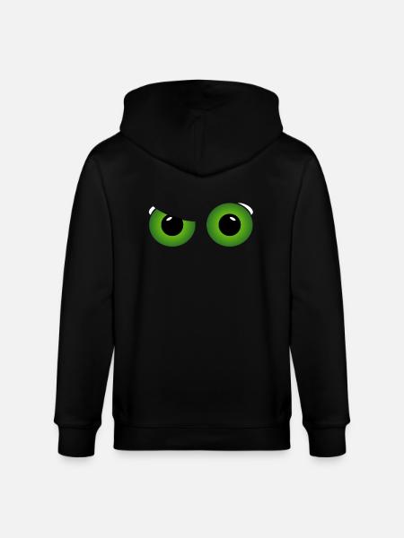 green cool eyes - Stanley/Stella CULTIVATOR  Unisex Organic Hooded Jacket - black