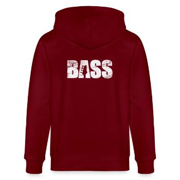 bass - Stanley/Stella Unisex Bio-Kapuzenjacke CULTIVATOR  - Burgunderrot - Hinten - Anna (173cm)