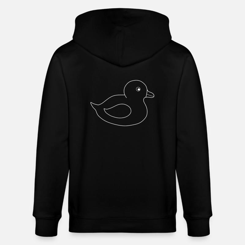 canard jaune, caneton, poussin - Veste à capuche bio CULTIVATOR Stanley/Stella Unisexe - noir