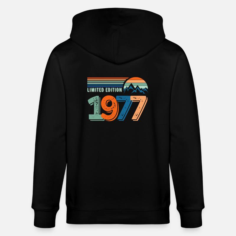 Limitierte Auflage 1977 - Stanley/Stella Unisex Bio-Kapuzenjacke CULTIVATOR  - Schwarz