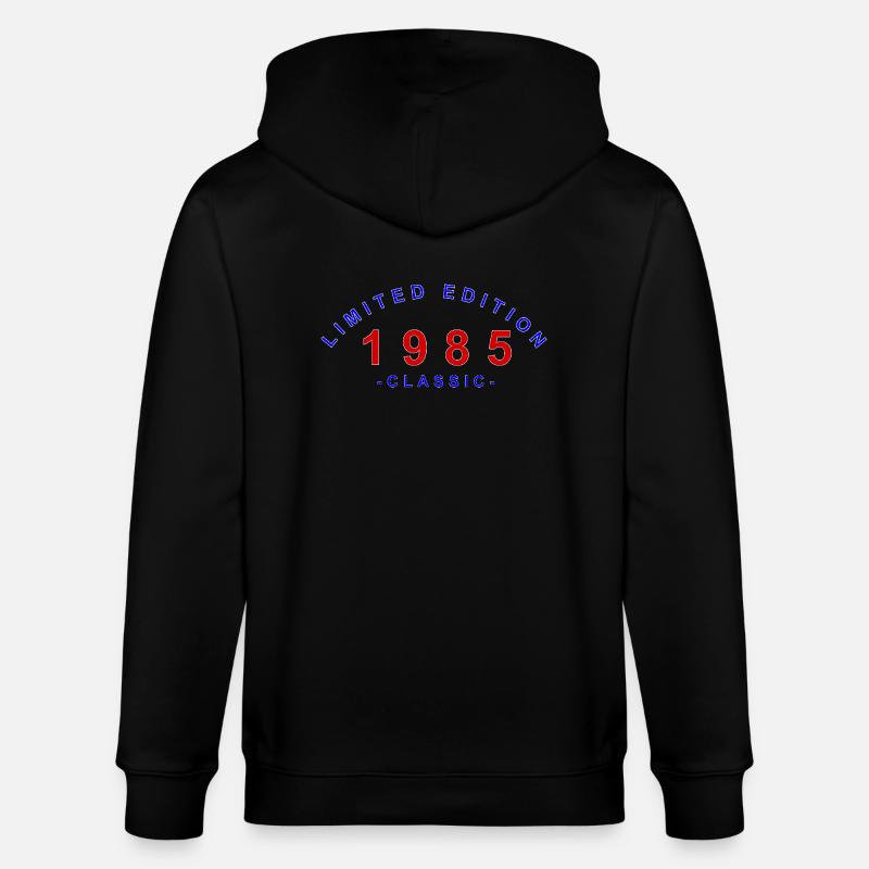 1985 Limited Edition - Stanley/Stella Unisex Bio-Kapuzenjacke CULTIVATOR - Schwarz