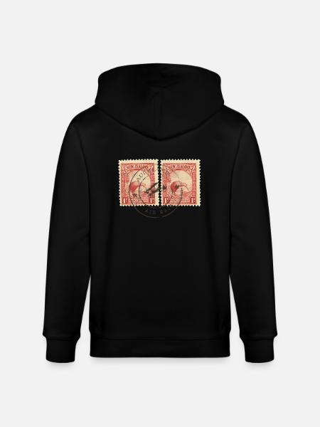 Kiwi stamps - Stanley/Stella CULTIVATOR  Unisex Organic Hooded Jacket - black