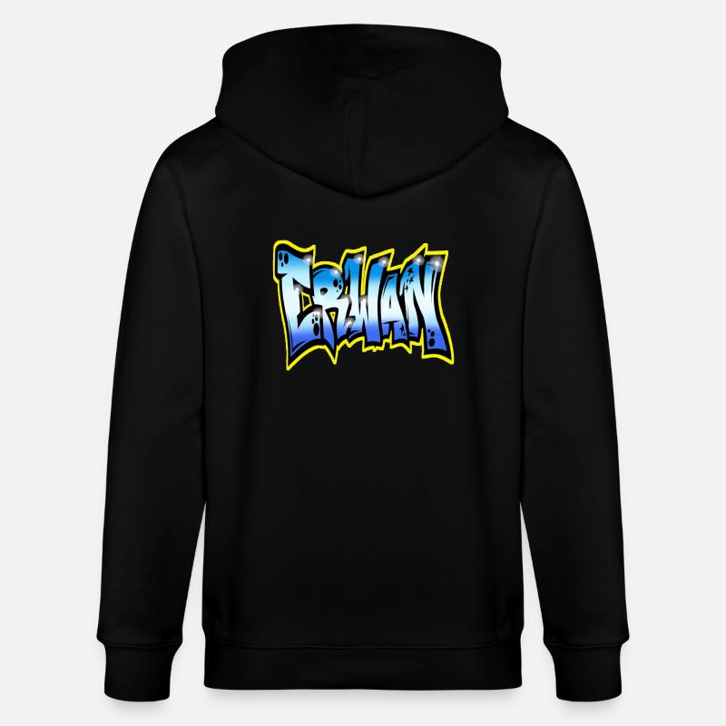 Erwan GRAFFITI NAME PRINT - Veste à capuche bio CULTIVATOR Stanley/Stella Unisexe - noir