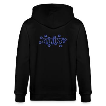 Geschenk für Annika - Stanley/Stella Unisex Bio-Kapuzenjacke CULTIVATOR  - Schwarz - Hinten - Anna (173cm)