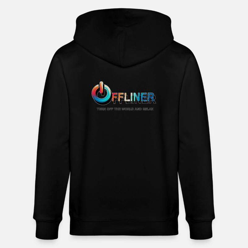 Turn Off - Stanley/Stella CULTIVATOR  Unisex Organic Hooded Jacket - black