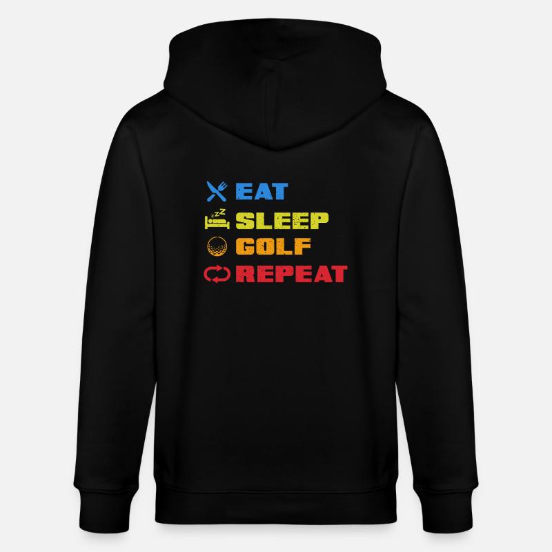 Golfspieler Golf Geschenk Golfschläger Spruch - Stanley/Stella Unisex Bio-Kapuzenjacke CULTIVATOR  - Schwarz