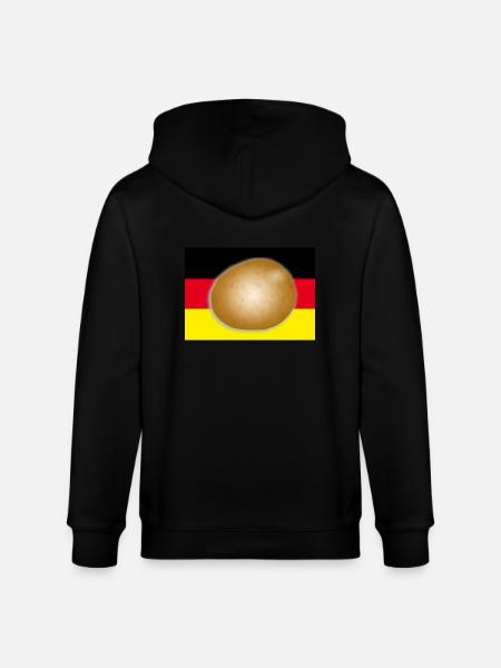Germany flag potato - Stanley/Stella CULTIVATOR Unisex Organic Hooded Jacket - black