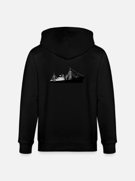 Schiff - MS F. Freiligrath - Stanley/Stella Unisex Bio-Kapuzenjacke CULTIVATOR  - Schwarz