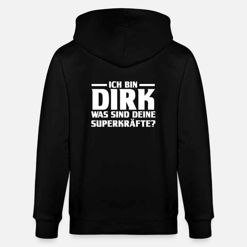 First name Dirk - Stanley/Stella CULTIVATOR  Unisex Organic Hooded Jacket - black