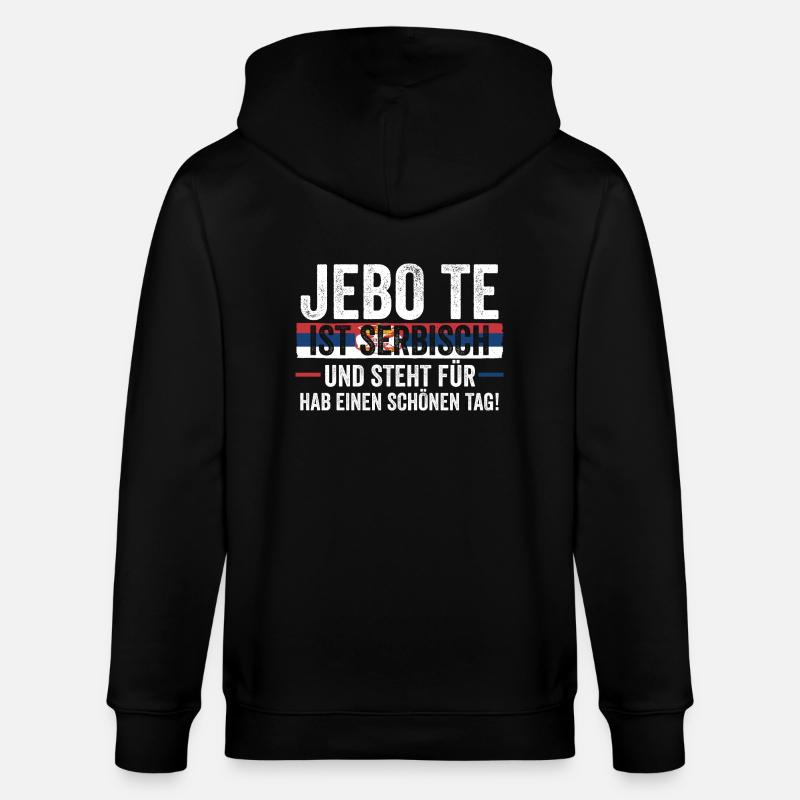 Serbe Serbe Serbie - Veste à capuche bio CULTIVATOR Stanley/Stella Unisexe - noir