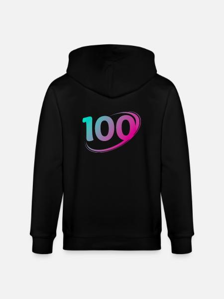 Nummer 100 Mehrfarbig - Stanley/Stella Unisex Bio-Kapuzenjacke CULTIVATOR  - Schwarz