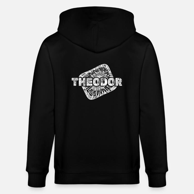 Geburt Theodor - Stanley/Stella Unisex Bio-Kapuzenjacke CULTIVATOR  - Schwarz