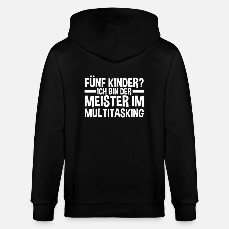 Papa Von 5 Kindern - Stanley/Stella Unisex Bio-Kapuzenjacke CULTIVATOR - Schwarz