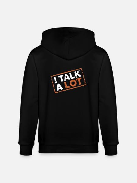 I Talk A Lot 12 - Stanley/Stella Unisex Bio-Kapuzenjacke CULTIVATOR  - Schwarz