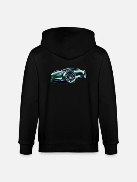 Futuristic super car - Stanley/Stella CULTIVATOR  Unisex Organic Hooded Jacket - black