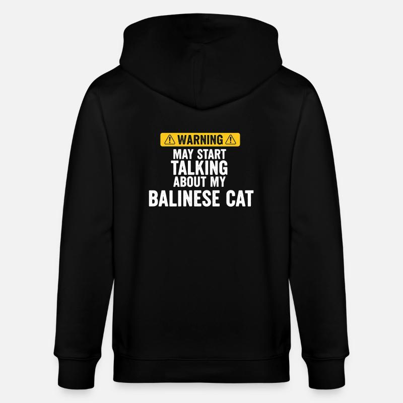 Parlez du chat balinais - Veste à capuche bio CULTIVATOR Stanley/Stella Unisexe - noir