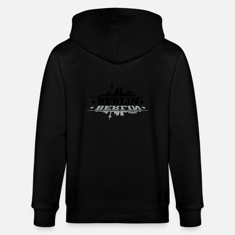 Berlin - Stanley/Stella Unisex Bio-Kapuzenjacke CULTIVATOR - Schwarz