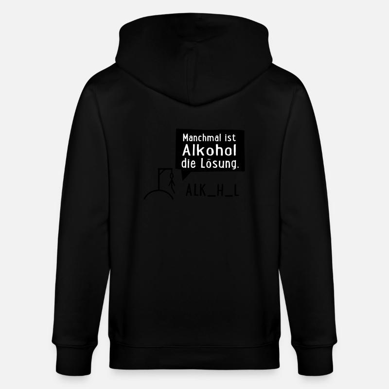 Alkohol - Stanley/Stella Unisex Bio-Kapuzenjacke CULTIVATOR  - Schwarz