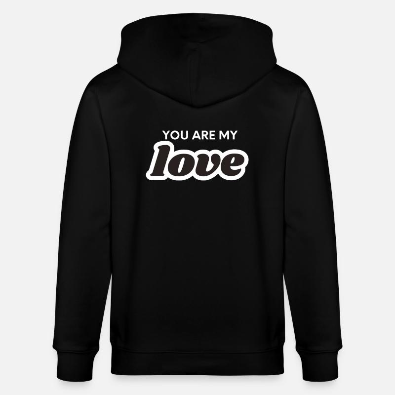 Tu es mon amour - Veste à capuche bio CULTIVATOR Stanley/Stella Unisexe - noir