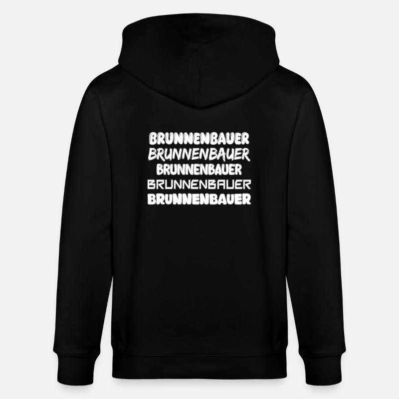 Job Brunnenbauer - Stanley/Stella Unisex Bio-Kapuzenjacke CULTIVATOR  - Schwarz