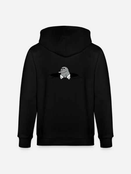 funny mole - Stanley/Stella CULTIVATOR  Unisex Organic Hooded Jacket - black