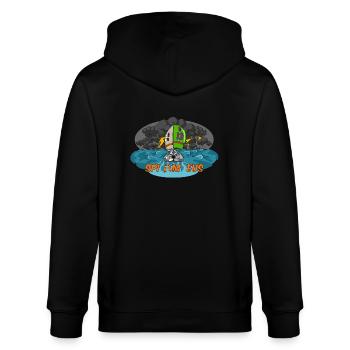 Spi am eus! - Stanley/Stella CULTIVATOR  Unisex Organic Hooded Jacket - black - Back - Anna (173cm)
