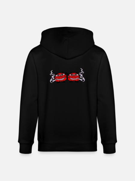 2 hemp-smoking monsters - Stanley/Stella CULTIVATOR Unisex Organic Hooded Jacket - black