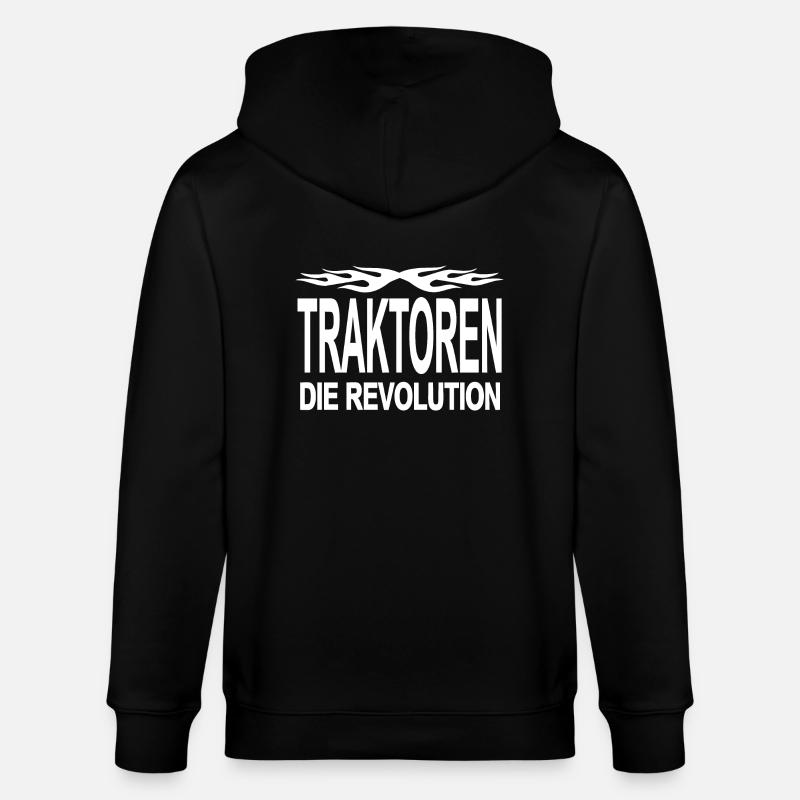 Traktor - Stanley/Stella Unisex Bio-Kapuzenjacke CULTIVATOR - Schwarz