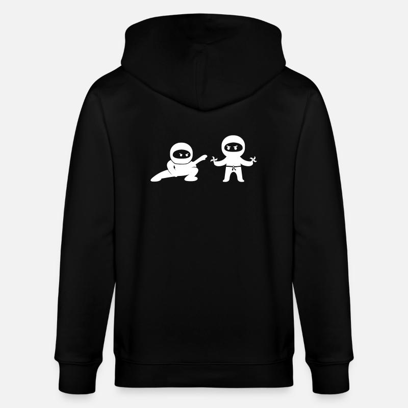 ninjas comic - Stanley/Stella Unisex Bio-Kapuzenjacke CULTIVATOR  - Schwarz