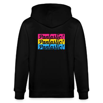 Pantastic Pride Design - Stanley/Stella CULTIVATOR  Unisex Organic Hooded Jacket - black - Back - Anna (173cm)