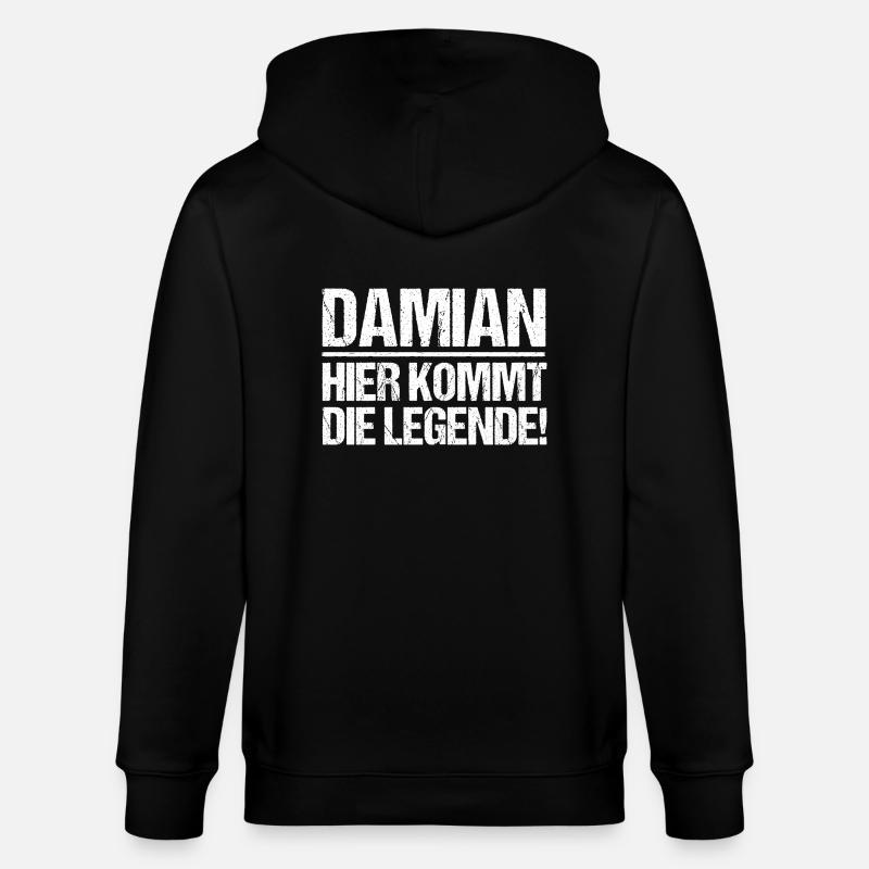 Prénom Damian - Veste à capuche bio CULTIVATOR Stanley/Stella Unisexe - noir