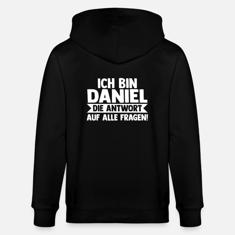 First name Daniel - Stanley/Stella CULTIVATOR  Unisex Organic Hooded Jacket - black