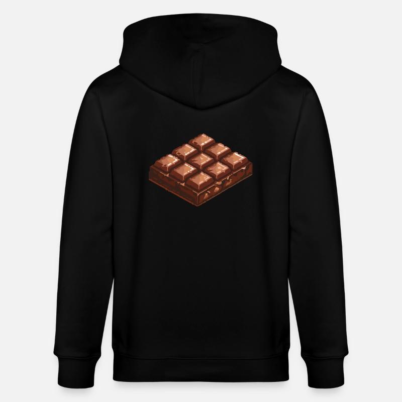 Icône pixel chocolat - Veste à capuche bio CULTIVATOR Stanley/Stella Unisexe - noir
