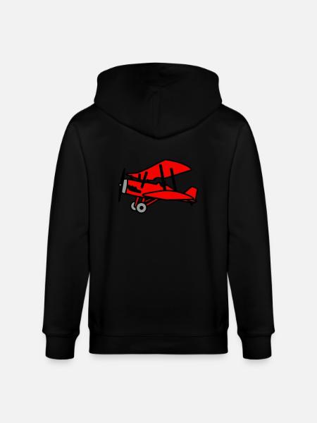 airplane / flugzeug - Stanley/Stella Unisex Bio-Kapuzenjacke CULTIVATOR - Schwarz