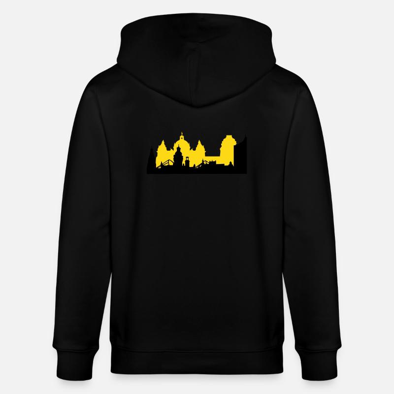 Leipzig Skyline - Veste à capuche bio CULTIVATOR Stanley/Stella Unisexe - noir