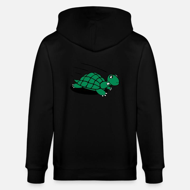 Schildkröte lauf! - Stanley/Stella Unisex Bio-Kapuzenjacke CULTIVATOR  - Schwarz