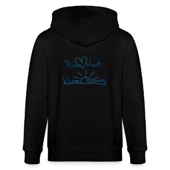 Rüm Hart - klaar Kiming - Stanley/Stella Unisex Bio-Kapuzenjacke CULTIVATOR  - Schwarz - Hinten - Anna (173cm)