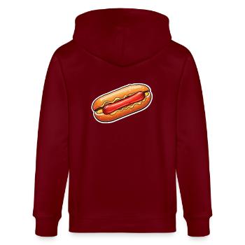 Hot-dog - Veste à capuche bio CULTIVATOR Stanley/Stella Unisexe - bordeaux - Dos - Anna (173cm)
