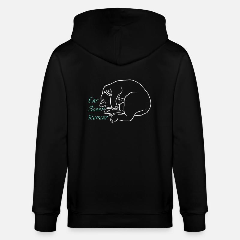 Manger dormir répéter - Veste à capuche bio CULTIVATOR Stanley/Stella Unisexe - noir