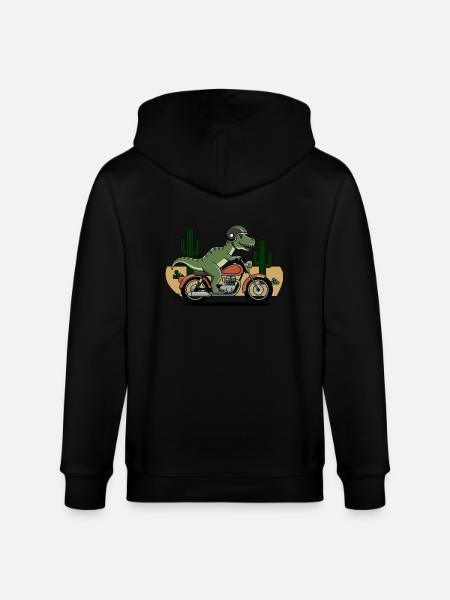 T-Rex à moto - Veste à capuche bio CULTIVATOR Stanley/Stella Unisexe - noir