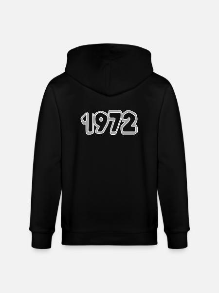 Born in 1972 - Stanley/Stella CULTIVATOR Unisex Organic Hooded Jacket - black