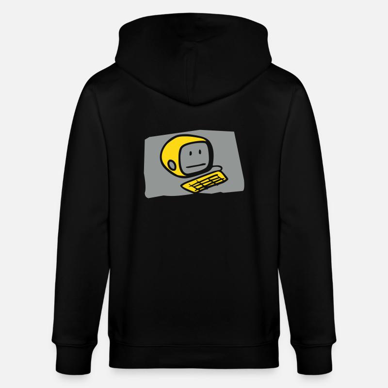 computer2_c - Stanley/Stella Unisex Bio-Kapuzenjacke CULTIVATOR  - Schwarz