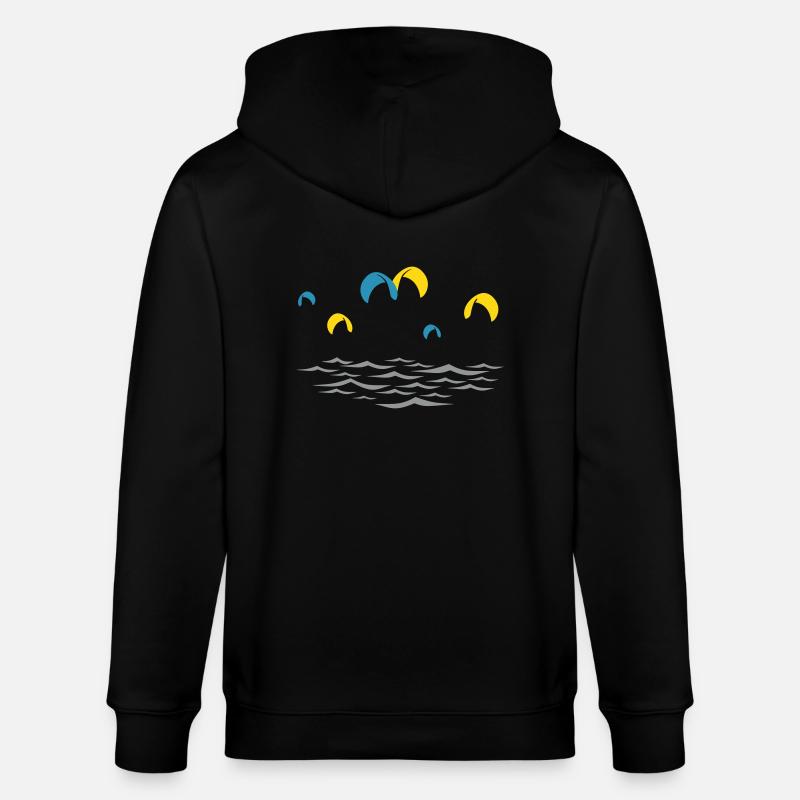 Kitesurfen - Stanley/Stella Unisex Bio-Kapuzenjacke CULTIVATOR  - Schwarz